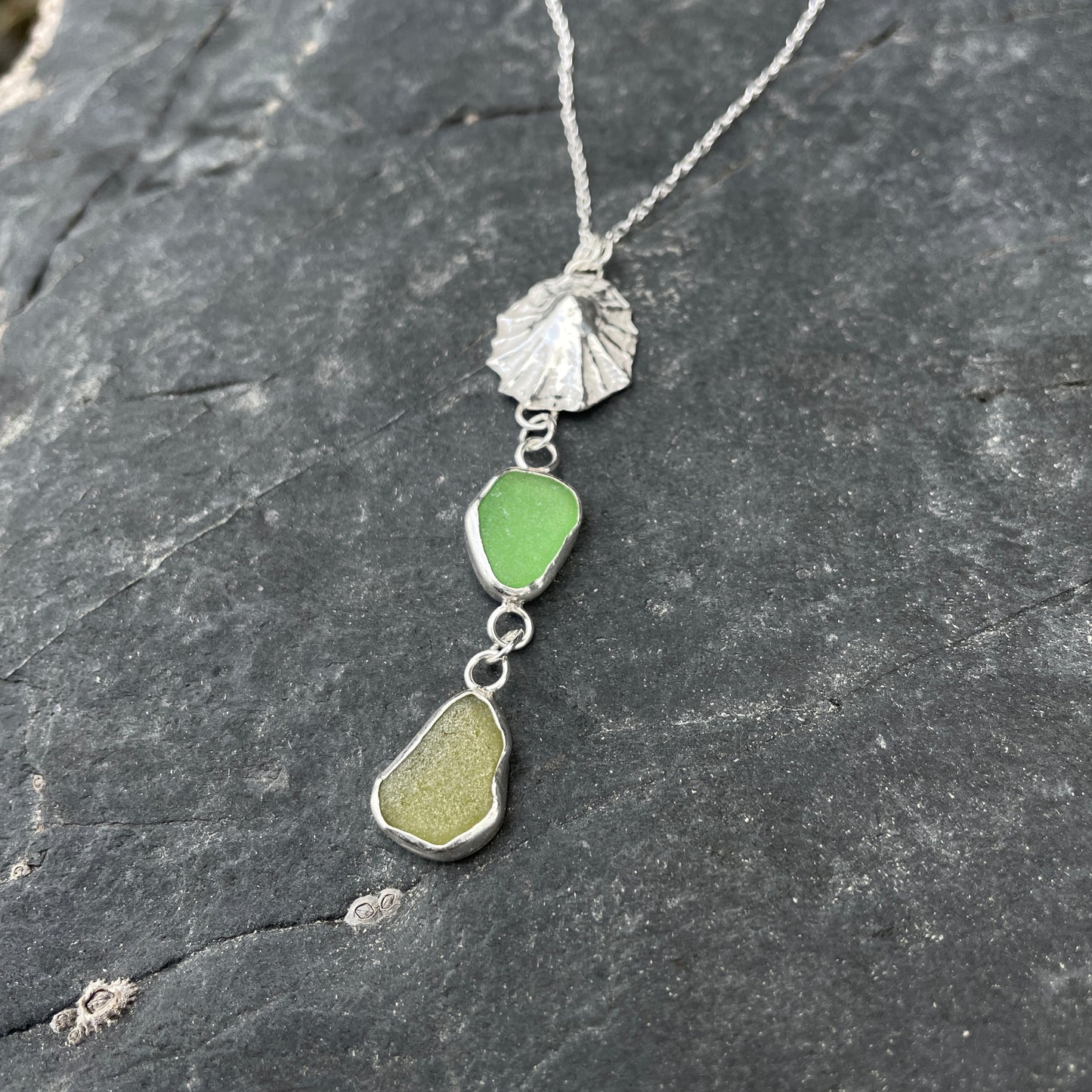 Tiered limpet drop pendant image 0