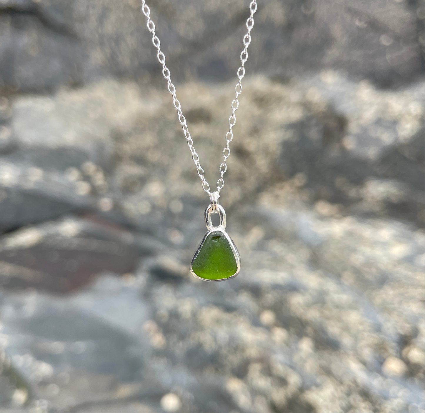 Mini Ripple Pendant - Green