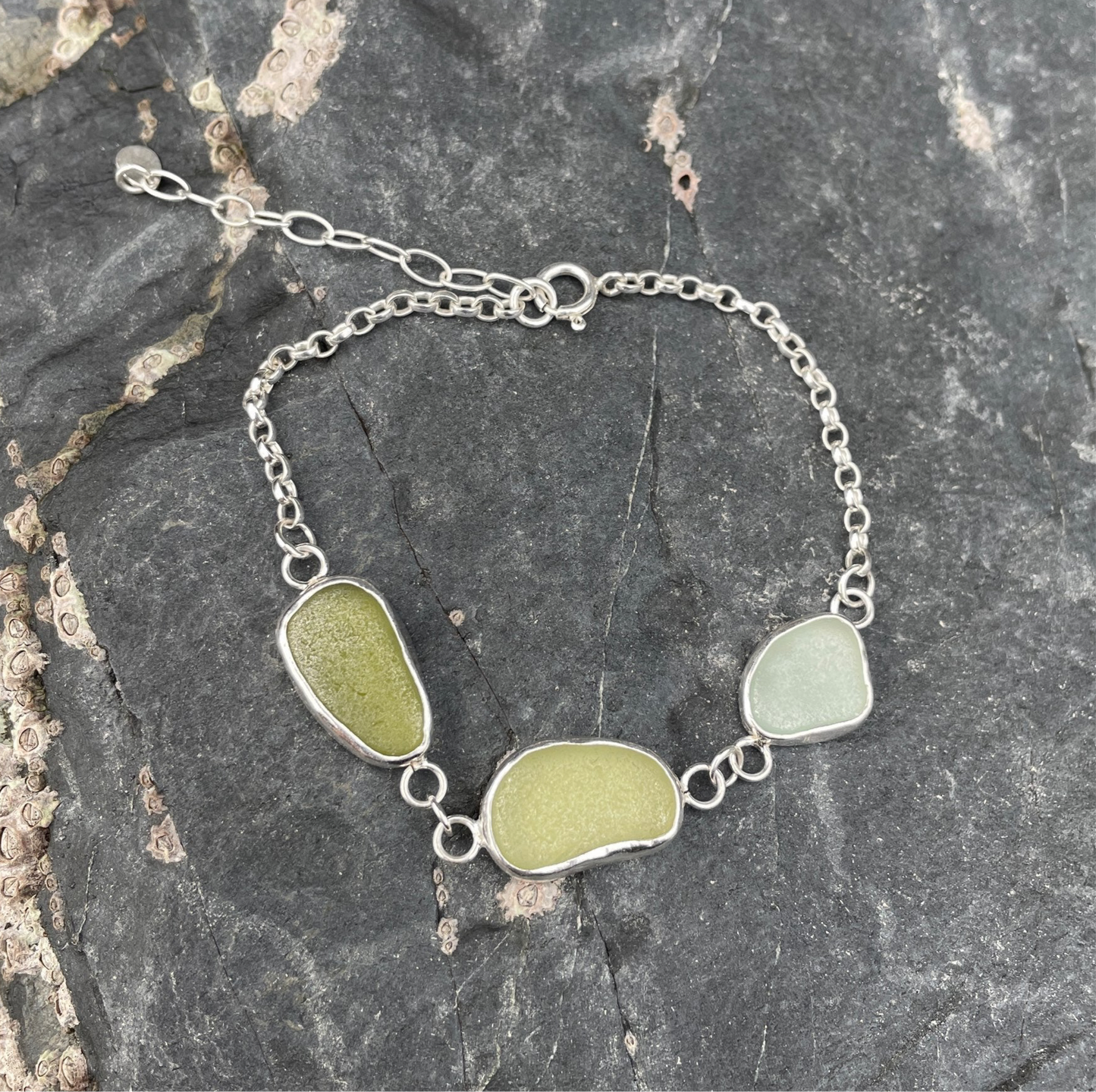 Multi piece North Coast sea glass bracelet