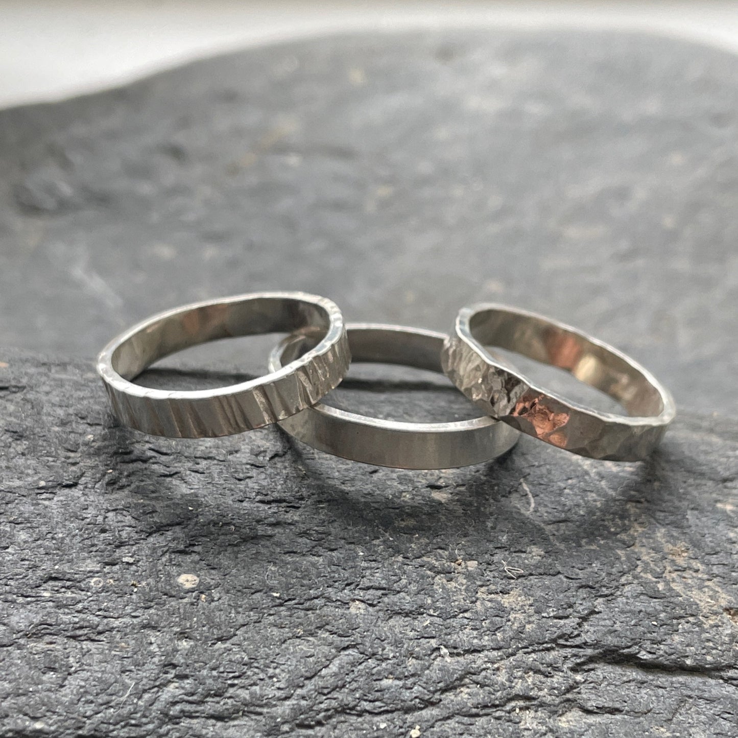 Silver stacking Ring • selection of finishes image 0