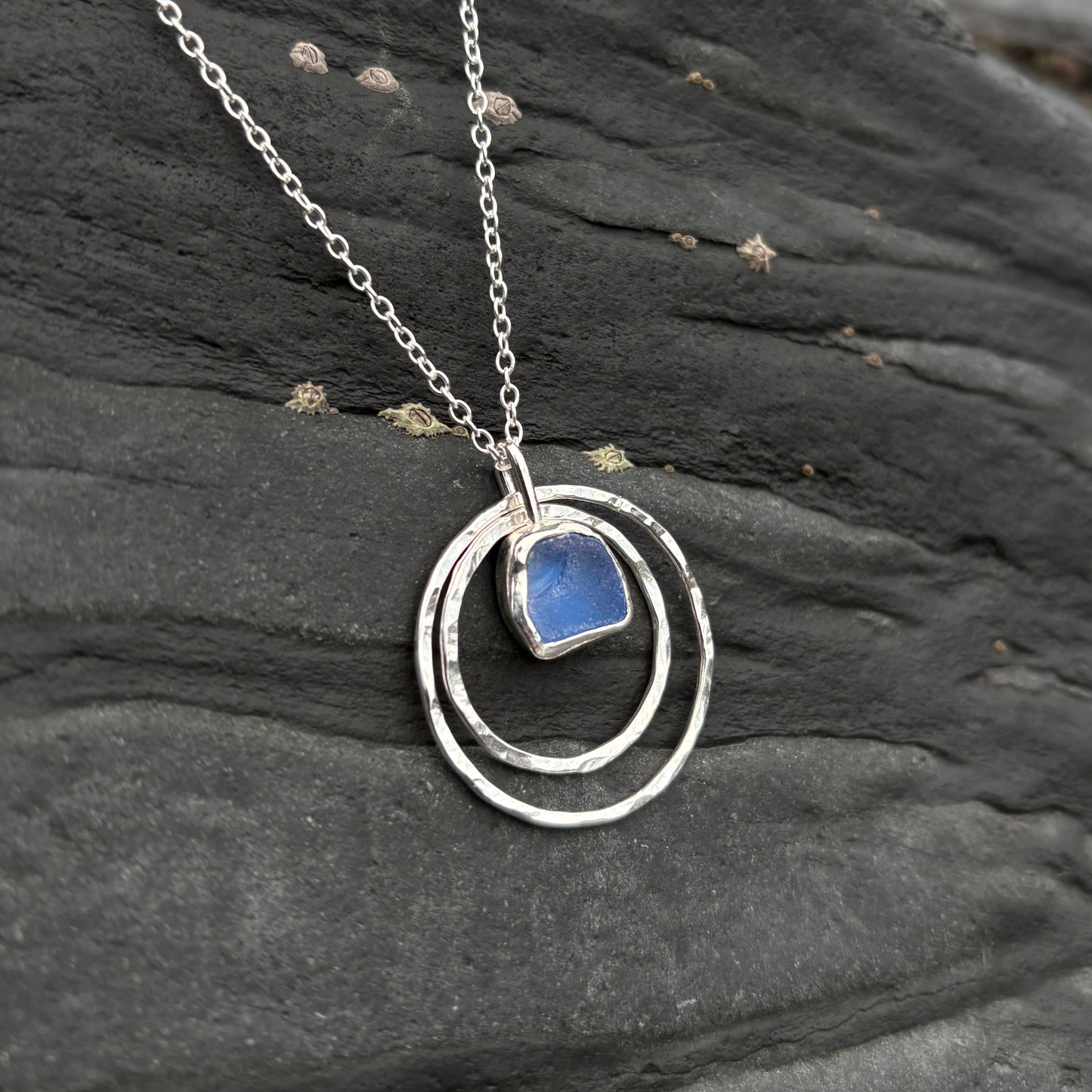Wavelet Pendant - Cornflower Blue