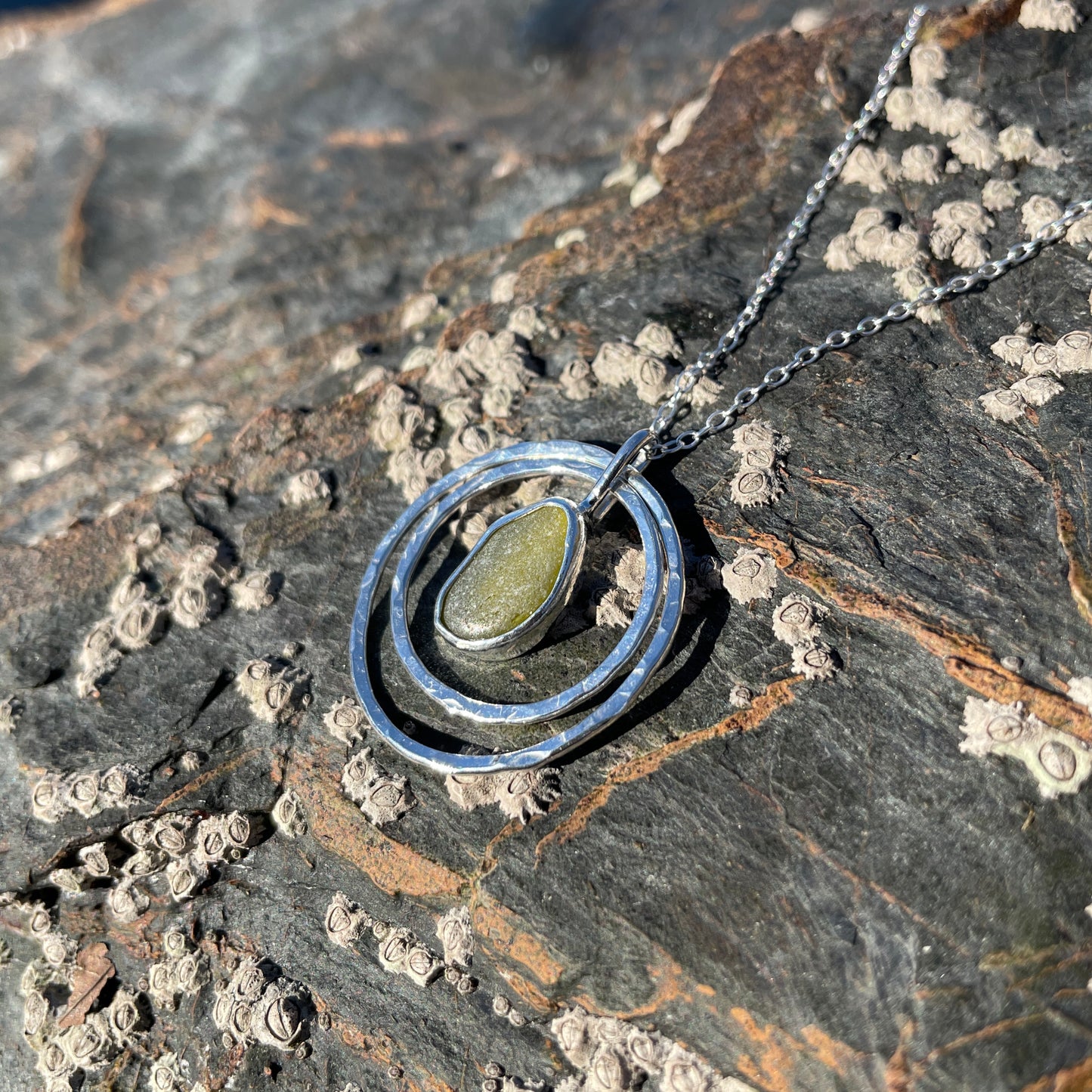 Wavelet Pendant - Olive Green image 1